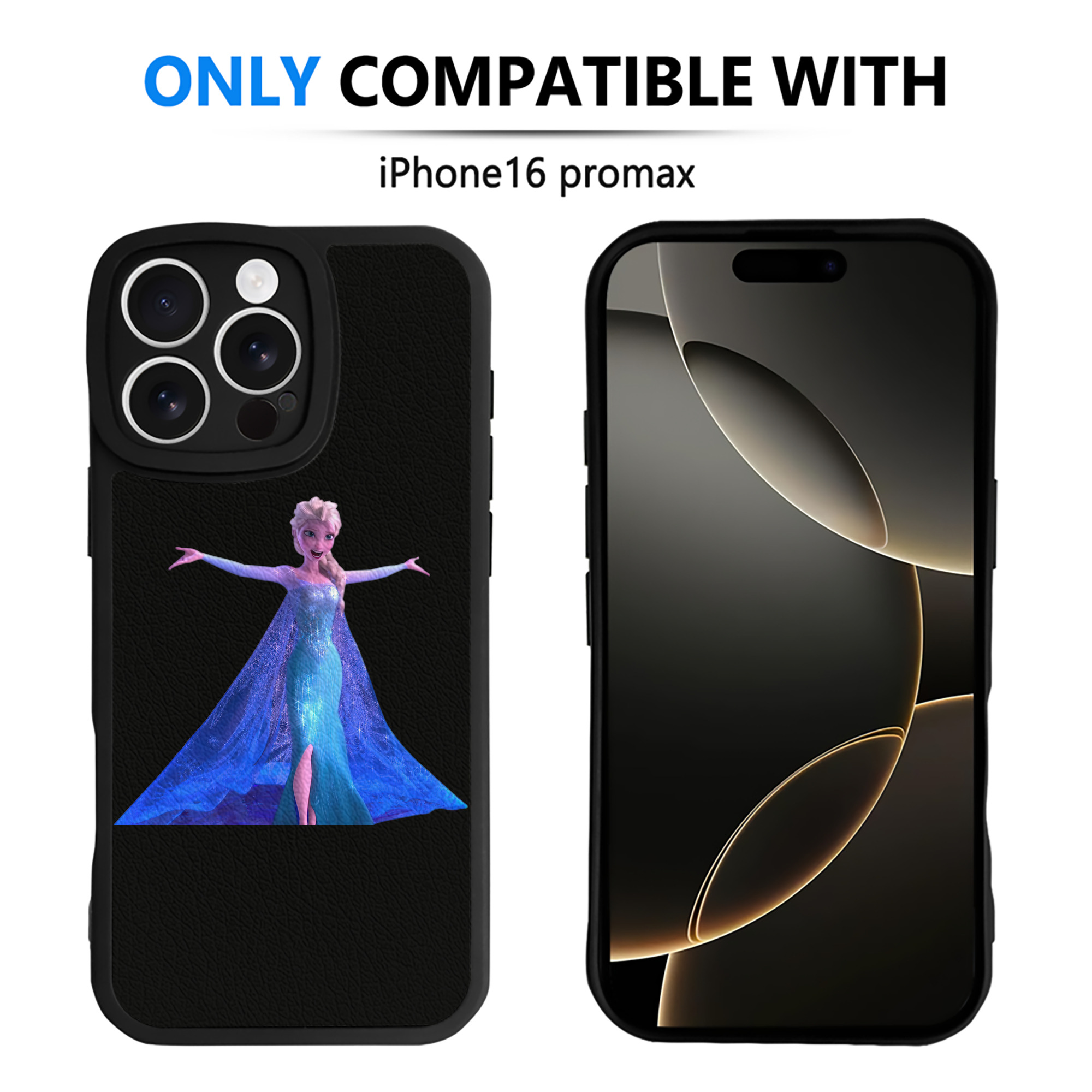 （画像用） アナと雪の女王 アンナ エルサ Frozen Anna Elsa 【iPhone 16シリーズ対応】シリコンスマホケース（レザー調） 材質：シリコン
